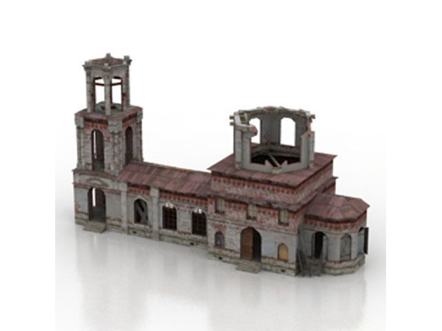 Free Temple abandoned N36 3D model For Architecture 3Ds Max Model Download
